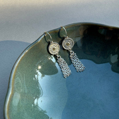 Mini Hoops with Yellow Sapphires